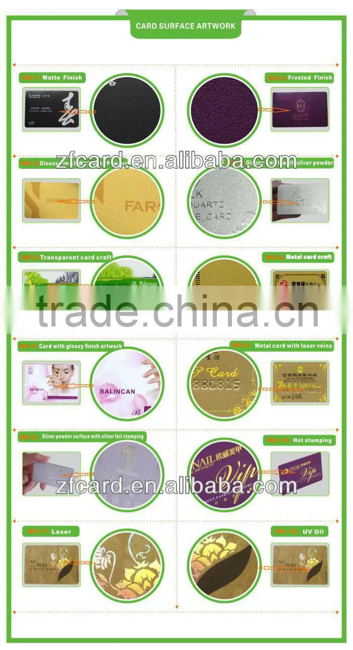 High class white inkjet printable pvc plastic card packs