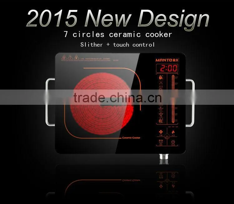 Mini multi-touch controll stove glass heater hot plate heater stainless steel handle