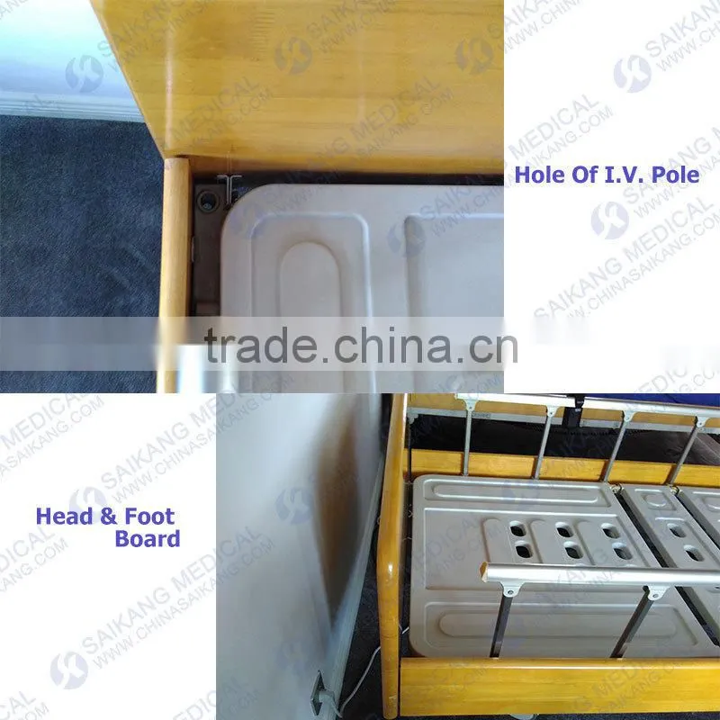 China Supplier Removable Electric Home Care Wooden Hospital Bed