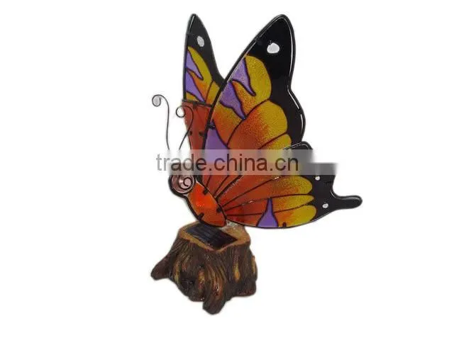 solar light butterfly decoration gift item Glass butterfly Metal butterfly
