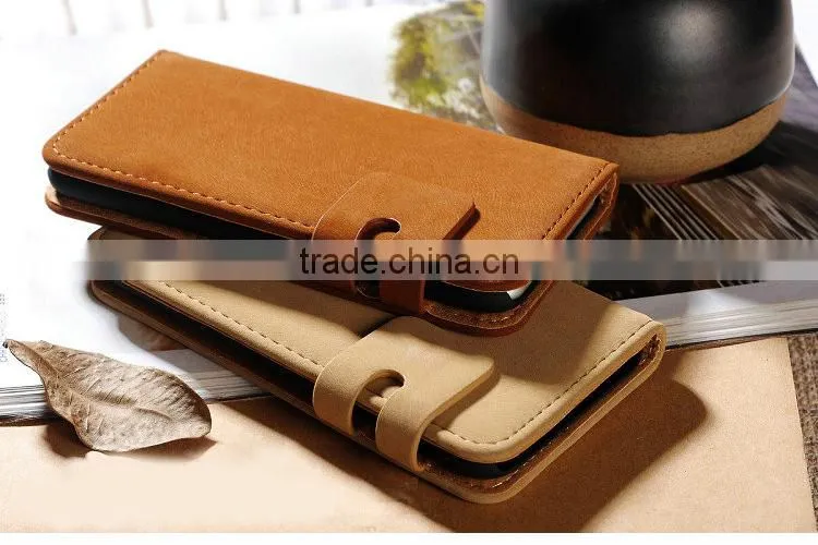 Soft feel classic squirrel grain flip leather cover case for xiaomi 5