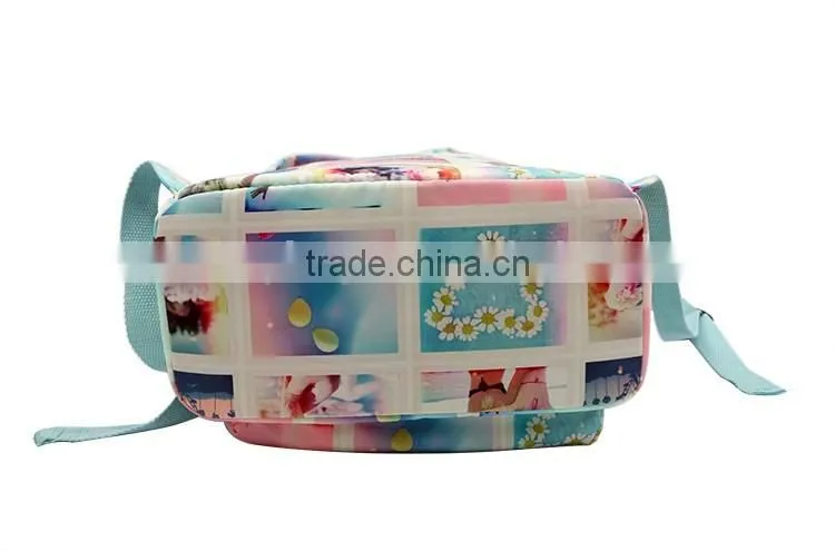 Fashion colorful backpack bag canvas polyester backpack for teenage girls