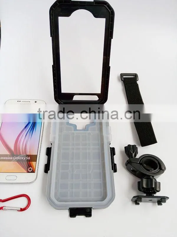 2015 New Touch Screen IPX8 8M Waterproof Smartphone Bicycle Motor Golf Holder Diving Protective Cover Bag for Samsung Galaxy S6