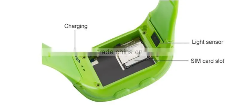 wrist watch wearable gps tracker for kids with SOS panic button, GPS+LBS, android and iOS app and long standby time