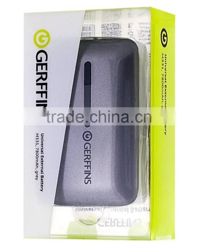 2016 new product 2A input fast charging power bank 7800mAh with CE FCC RoHS