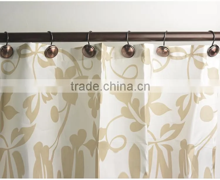 shower curtain hooks/shower curtain track hooks ,metal rounded shape curtain hanging hooks