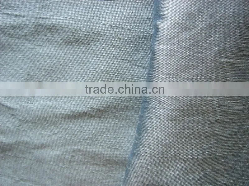 super white color silk douppioni upholstery fabric