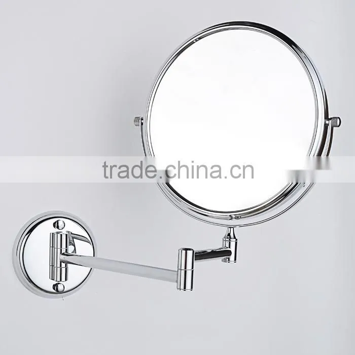 Top quality chromed 360 rotating wall mounted Cosmetic Mirror Bathroom Makeup Mirror Double Faced Bath Mirrors