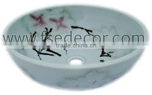 Eco-friendly Colourful Ceramic Bath Sinks
