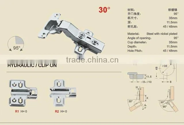 Furniture Accessory Soft closing Cabinet Hinge