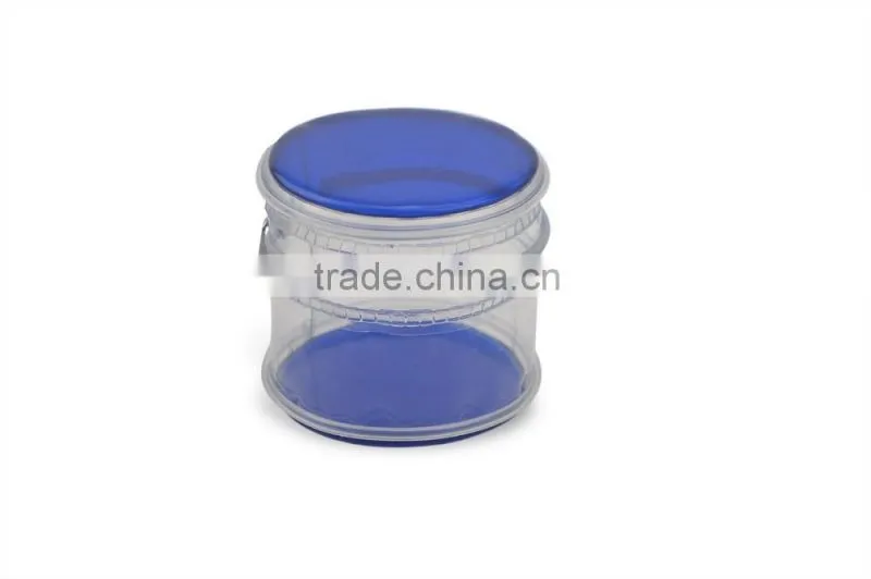 Stand up PVC Cosmetic Bag Zipper Top Cylinder Shape Bag