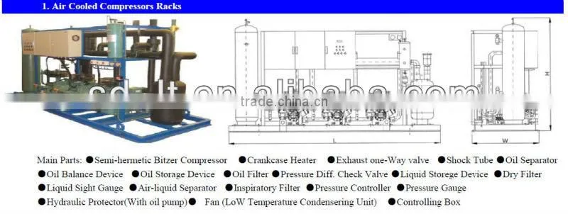 JZBBS Superior Quality and Efficiency Water(Air)Cooled Condensing Unit for Refrigeration Freezer and Cold Rooms