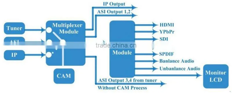 Profesional MPEG4 Decoder DVB-T Decoding Satellite Signals