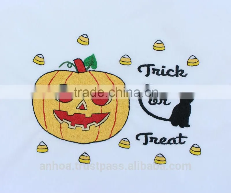 Embroidery Halloween drawstring bags, laundry bag