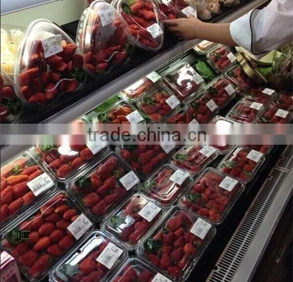 Plastic clear strawberry packaging box with lid