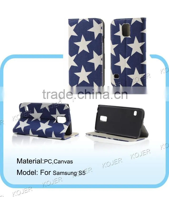 Hot flip leather phone case cover for Samsung Galaxy S5