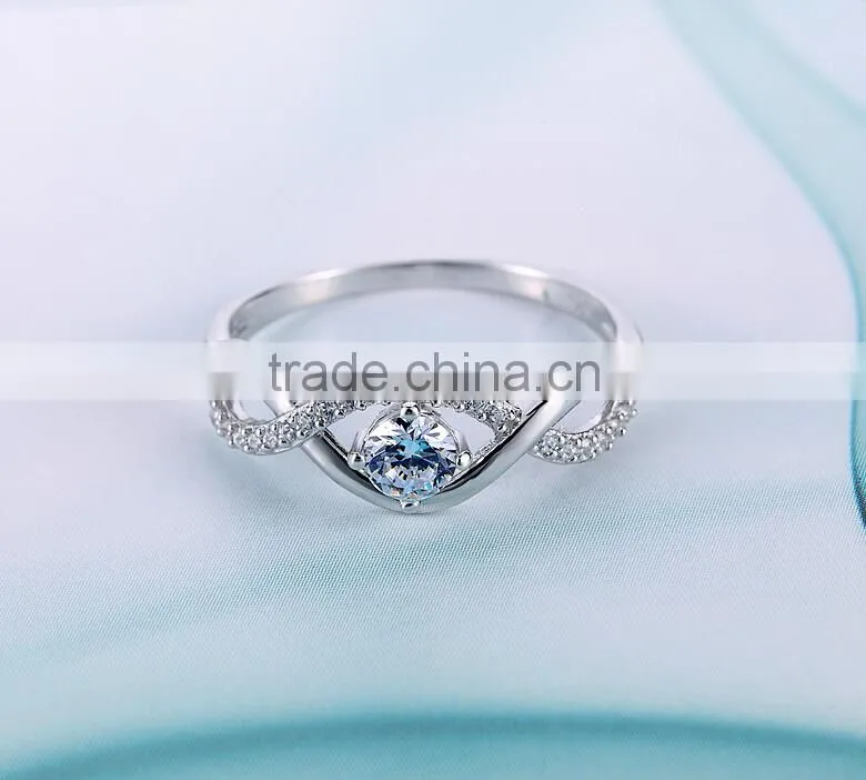 Fashion sterling silver cz jewelry rings for women