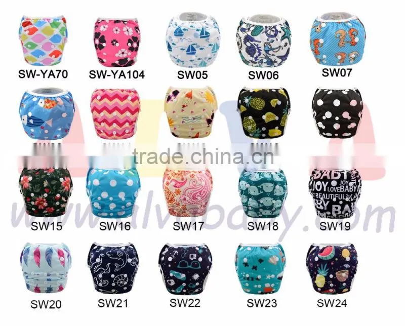 Alva 2016 New Fruits Pattern Reusable Baby Swimming Wear Swimming Diaper