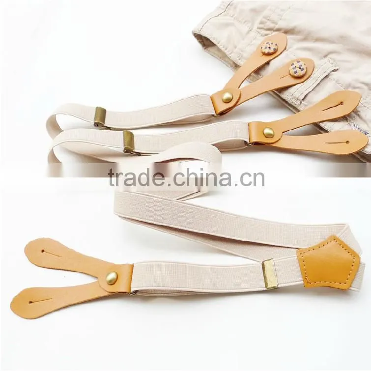 High Quality Finish metal Clip and Buckel Men's Elastic Suspender Braces gallusus