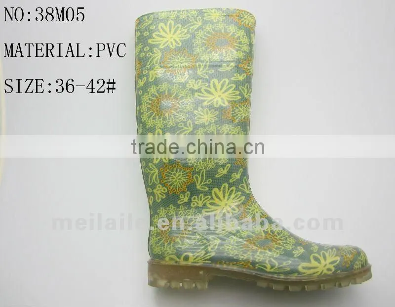 New model Colorful PVC Jelly women boots for fashion shoes