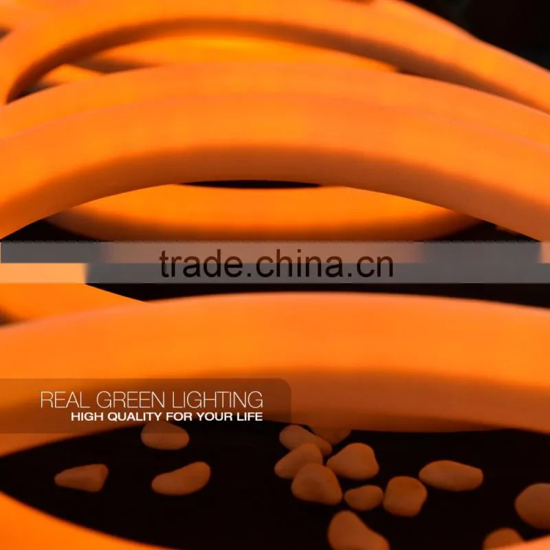 4.3w Ultra Bight Yellow LED Neon Rope Light Flexible Yellow Color Yellow LED Neon Flex Rope Light