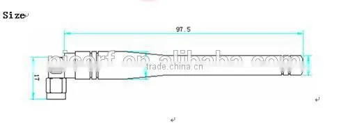 Rubber Antenna SW433-WT100 for Wireless Transceiver RF Module 433MHz Elbow Rod Antenna 433MHz Rubber Antenna 433