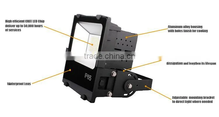 led flood lighting DLC 200w aluminum body 5 years warranty
