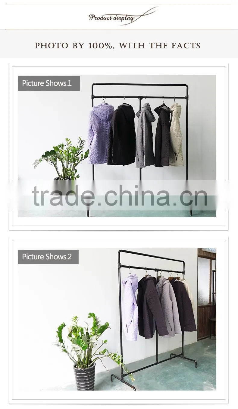 Stand shaped height adjustable floor-pop metal display rack