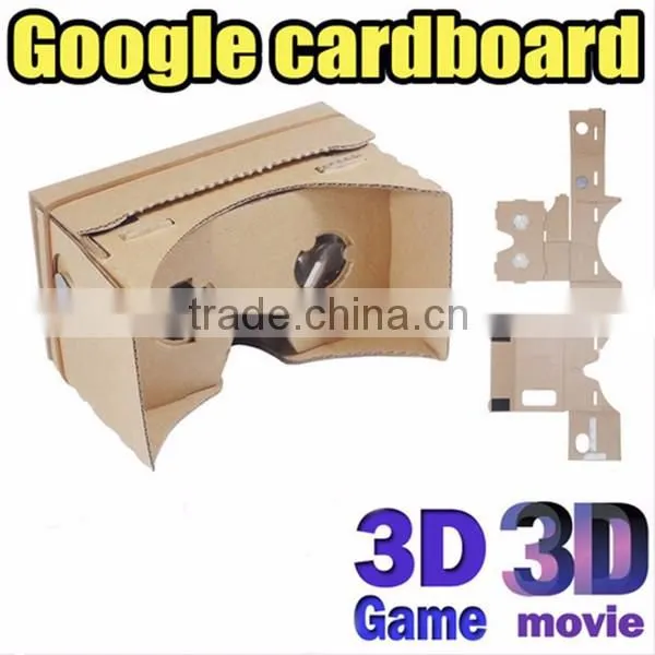 2016 Amazon Top Selling Google Cardboard Virtual, Reality Headset 3D VR Glass Box