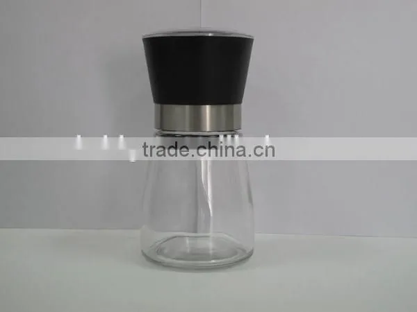 100ML salt pepper grinder bottle with plastic spice grinder