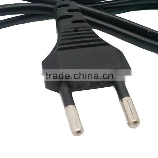 China hot sales 2 pin plug power cord cable