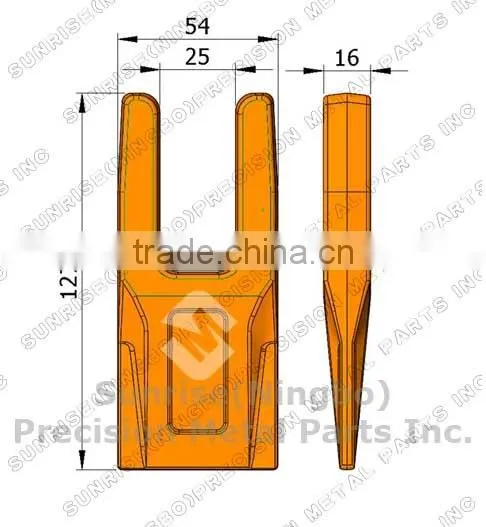 1650 Construction Pengo Type Dirt Augers Flat Teeth Forged Tooth