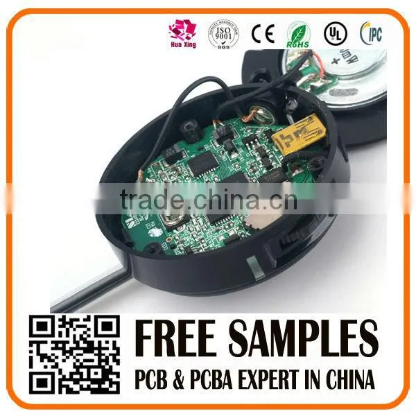 high quality round shape headphone pcba with amplifier function provide rohs certificate