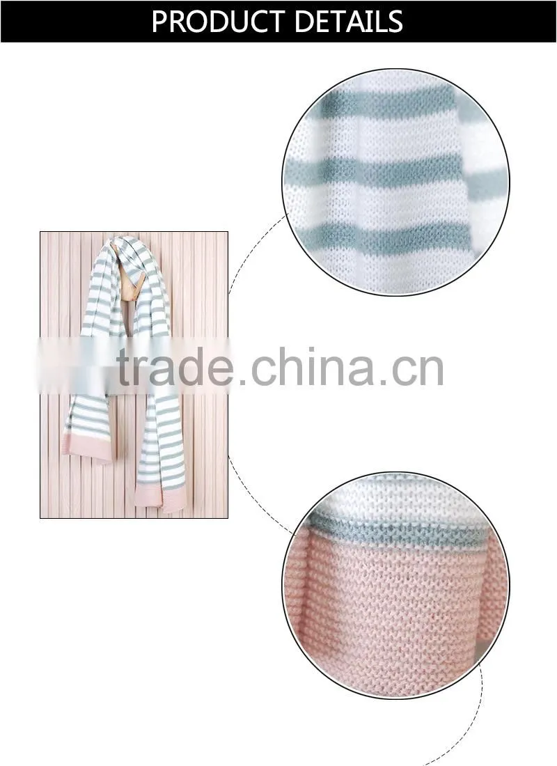 2016 warm scarves mixed color knitted scarf