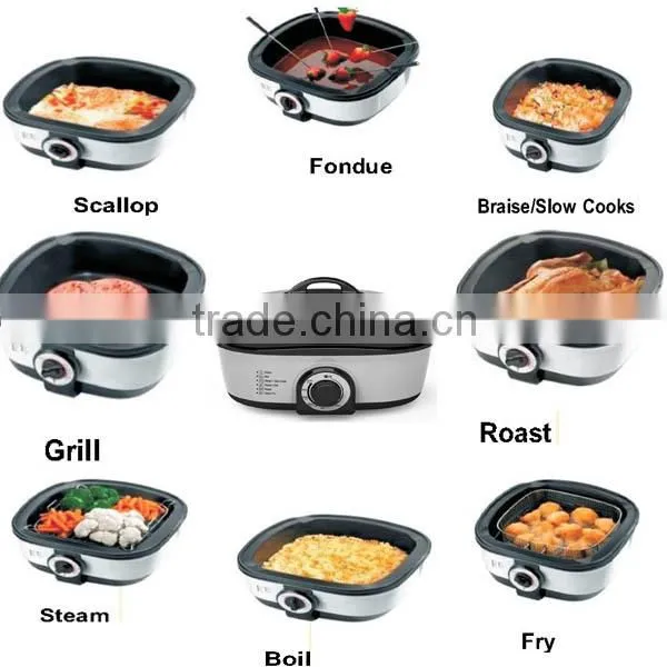 Multi-functional Cooker Fryer Slow cooker