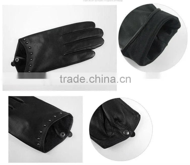 fashion leather cycle gloves