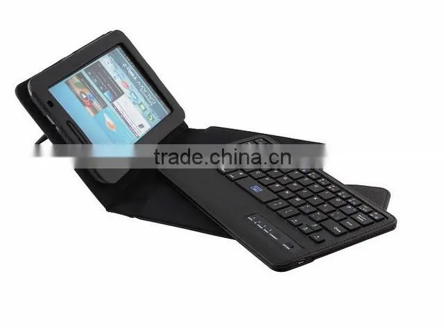 Universal 7 inch Tablet Wireless Bluetooth Keyboard with Leather Case, Bluetooth Keyboard for Samsung Galaxy Tab P3100 P6200