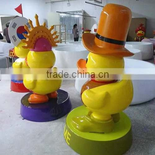 indoor fiberglass cartoon cat sculpture statue