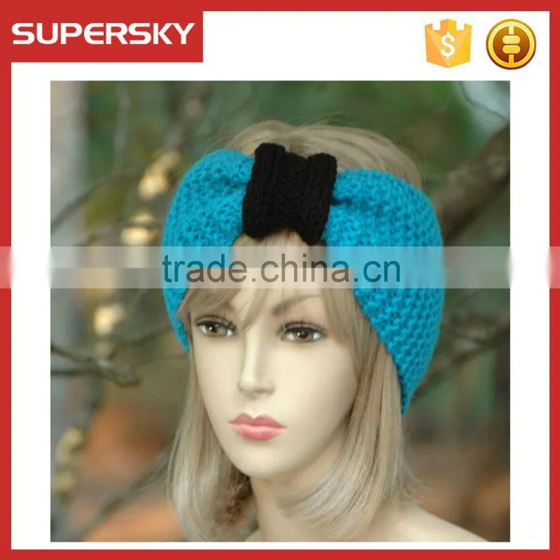 V-146 Hotsell hand knitted ear warmer head band camouflage headband/knitted headband/yoga headband