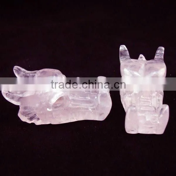 Natural Amethyst Dragon Head Skull