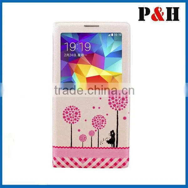 Ultra slim case printing case for samsung note 4 with window