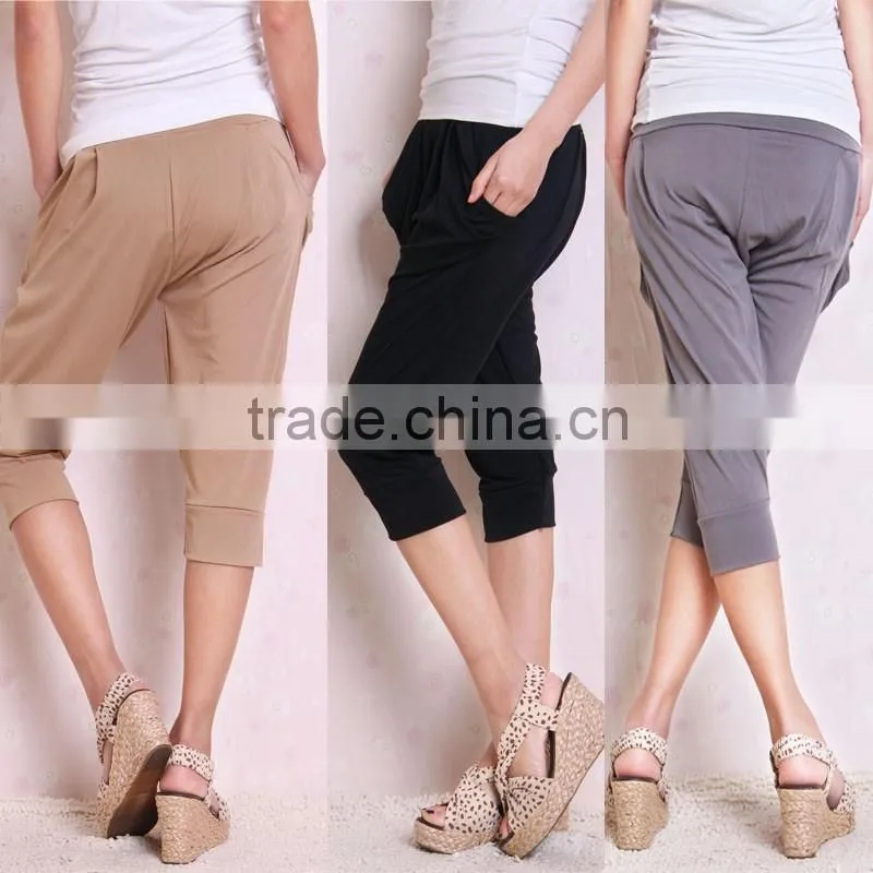 Plus size woman clothing summer ice silk leggings woman harlan baggy pants