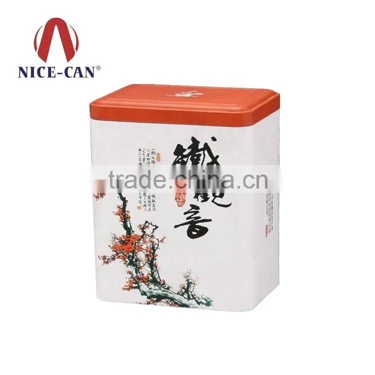 Empty Airtight Tin Rectangular Shape Metal cookie Tin Can food tin can For Sale