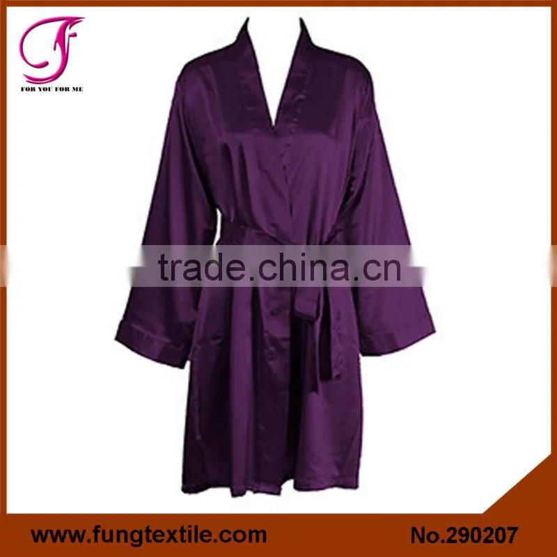 2902 Wedding Rhinestone Bride Robe silky satin bride bridesmaid robe gown