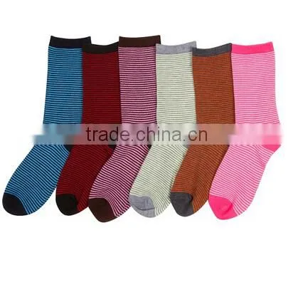 Custom Solid Striped Child Knitted Cotton Socks