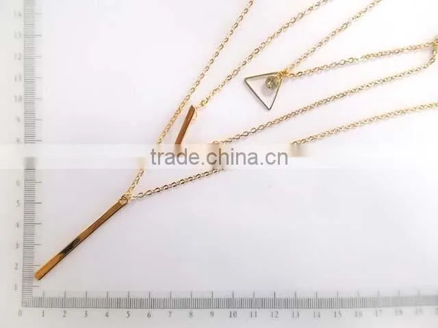 Fashion multilayer chain pendant necklace