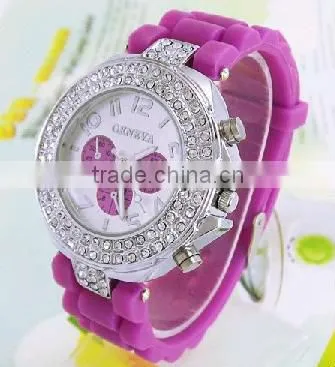 wholesale diamond silicone men's watch