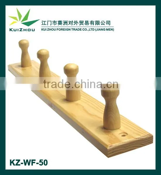Wooden hook hanger