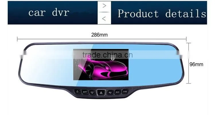 3 in 1 4.3 inch LCD Screen Car Rear View Backup Mirror Monitor + car dvr recorder + wifi Wireless Reverse IR parking Camera Kit