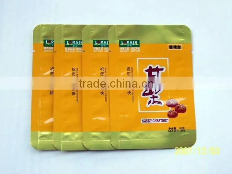 Doypack Flexible Plastic Pouch Lined Foil Food Bags With Zipper